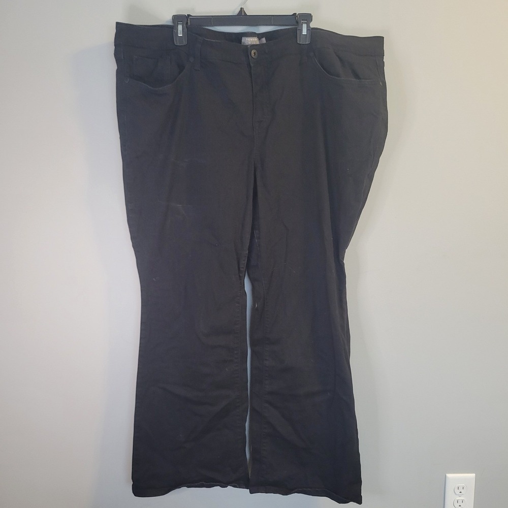 Torrid Womens 28R Mid-Rise Slim Boot Black Jeans Stretch Plus Size Pants